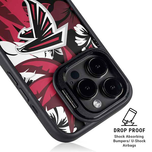 NFL Atlanta Falcons Tropical Print iPhone 16 Pro Kickstand Case